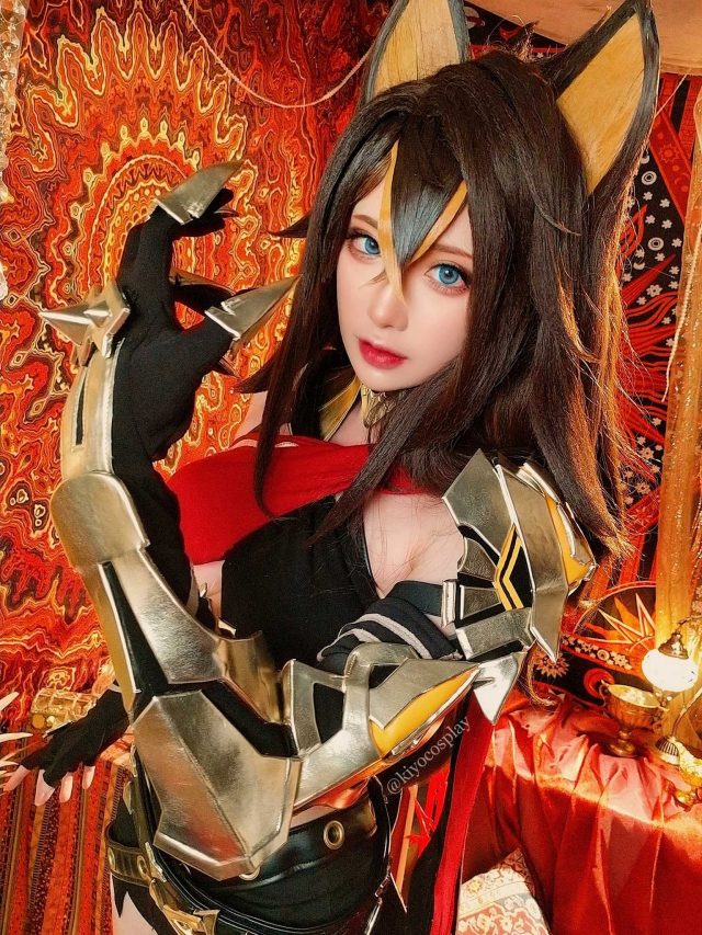 新加坡Kiyo小姐姐的原神Impact中的迪希雅COS写真_萌VLOG