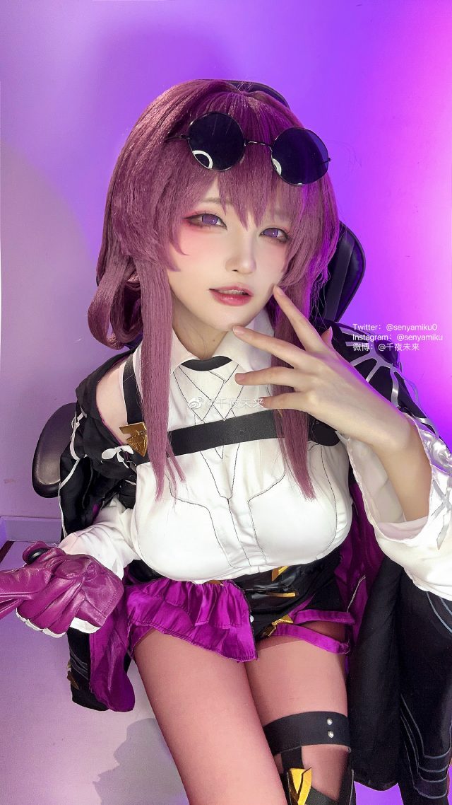 图片[4]_千夜未来cos崩坏星穹铁道卡芙卡，性感杀手展现独特魅力_萌VLOG