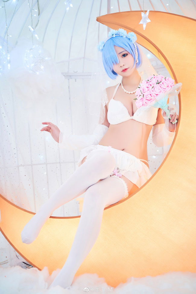 图片[4]_墨玉-M cos“花嫁版”雷姆：诠释角色魅力_萌VLOG