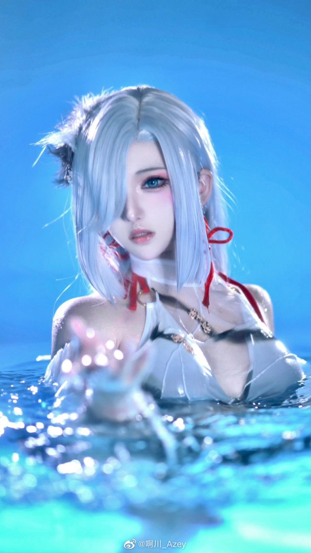 啊川_Azey cos《原神》申鹤，惊艳亮相完美呈现神秘美_萌VLOG