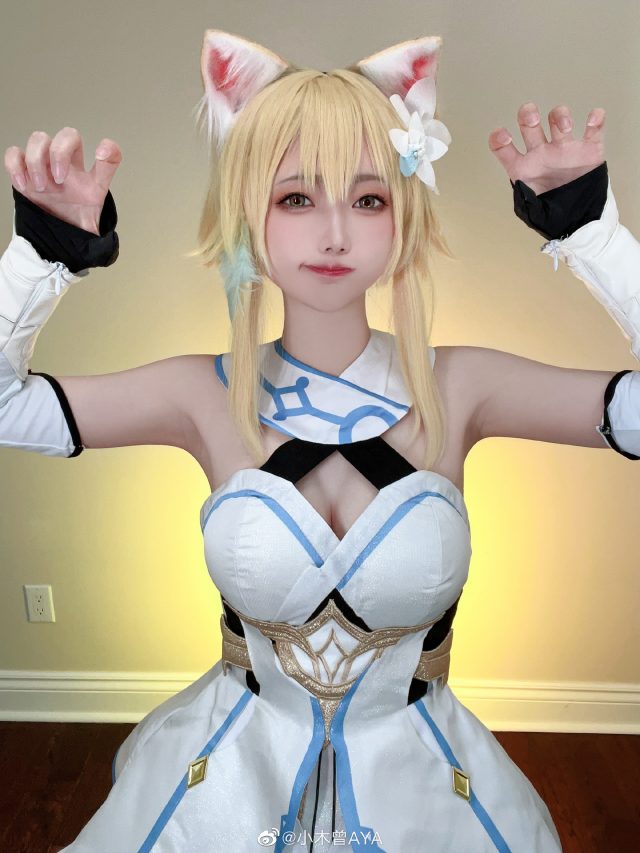 小木曾AYA cos《原神》荧Lumine：萌动旅行者的独特风采_萌VLOG