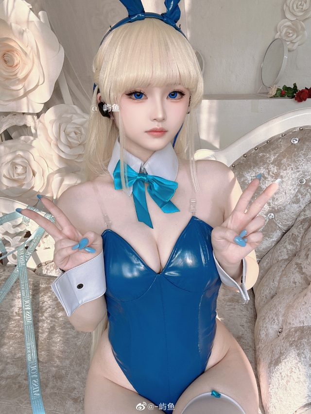 蔚蓝档案：屿鱼cos飞鸟马，展现兔女郎风情_萌VLOG