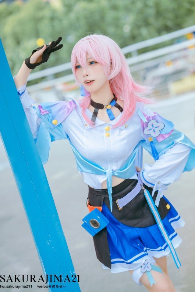 图片[4]_樱岛嗷一Coser三月七展现《崩坏：星穹铁道》之美_萌VLOG