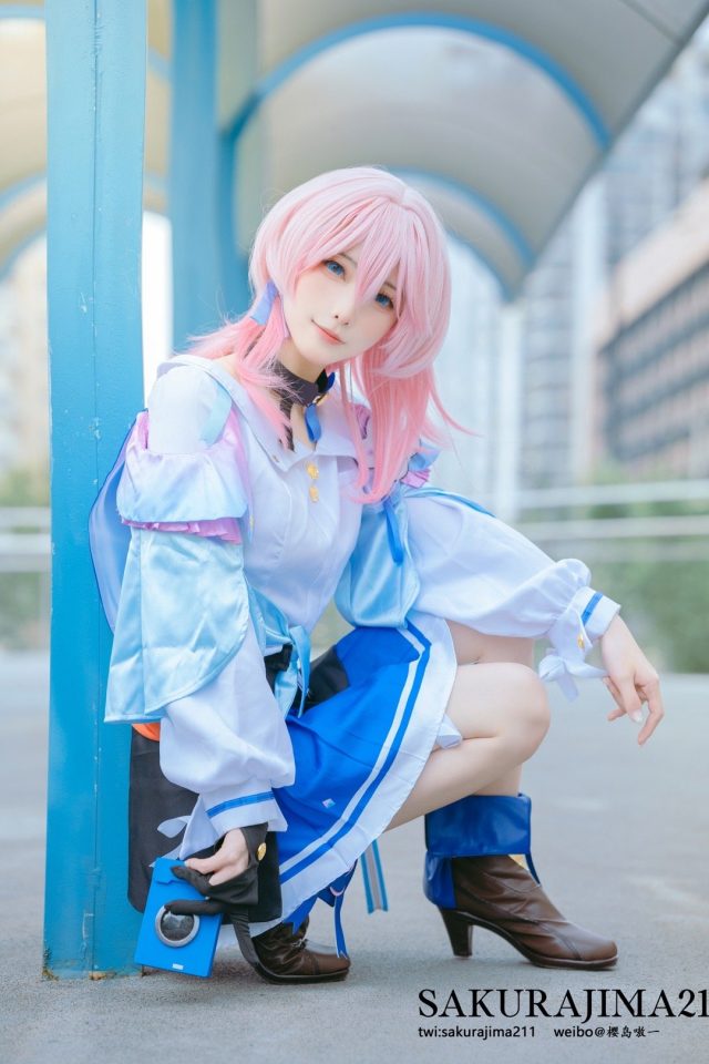 图片[2]_樱岛嗷一Coser三月七展现《崩坏：星穹铁道》之美_萌VLOG