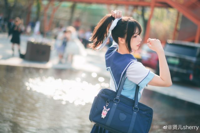 图片[2]_Sherry贤儿COS《Love Plus》中的高岭爱花，展现甜美动人风采_萌VLOG