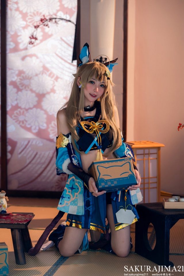 图片[3]_樱岛嗷一cos《原神》绮良良：甜美猫娘的独特魅力_萌VLOG