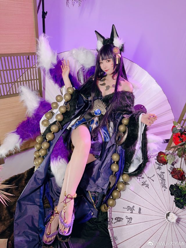 大YIMI cos碧蓝航线武藏 sexy fox lady_萌VLOG