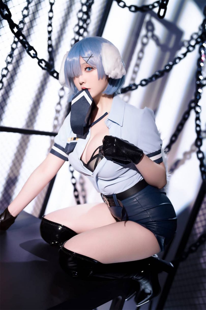 图片[4]_蕾姆新姿态：星之迟迟的狗耳警官COSPLAY_萌VLOG