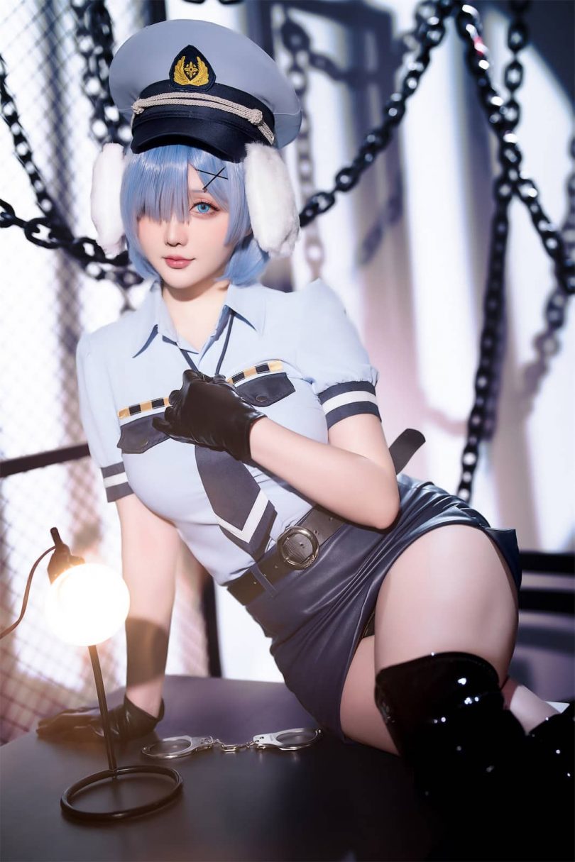 图片[2]_蕾姆新姿态：星之迟迟的狗耳警官COSPLAY_萌VLOG